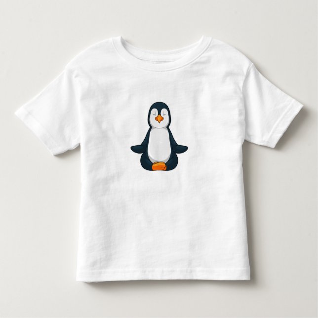Camiseta Infantil Pinguim na Malhação de Yoga em Sessão (Frente)