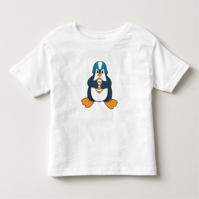 Camiseta Infantil Pinguim no Futebol (Frente)