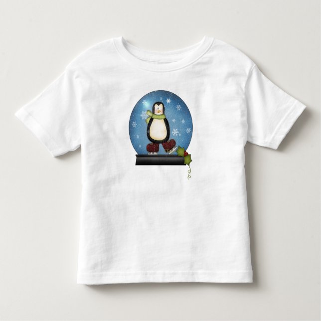 Camiseta Infantil Pinguim Pinguim Pinguim Pinguim Caçador de Gelo (Frente)