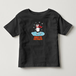 Camiseta Infantil Pinguim Skate De nascer A Gelo
