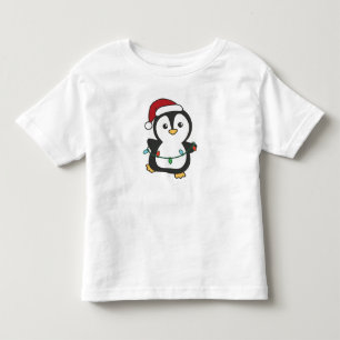 Camiseta Infantil Pinguins de Natal de Inverno Pinguins