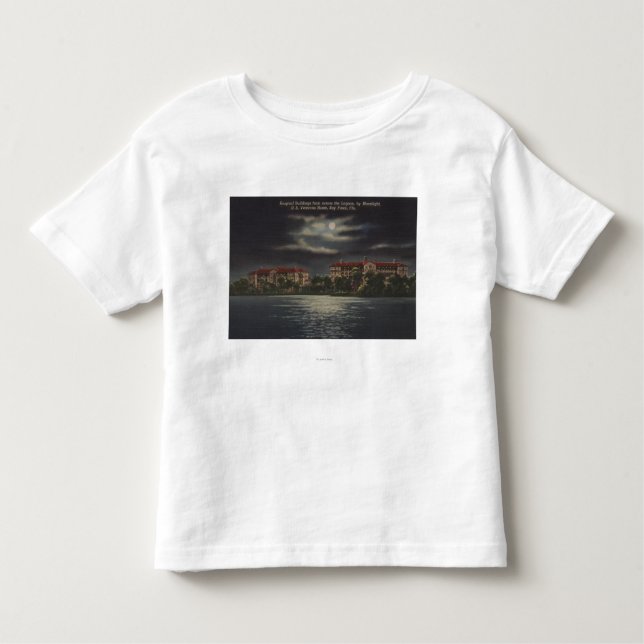 Camiseta Infantil Pinhos da baía, Florida - vista enluarada do (Frente)