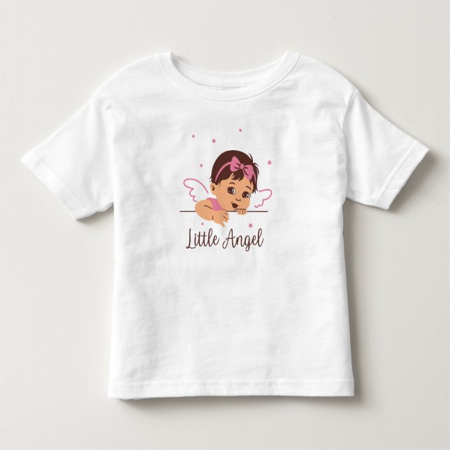 Camiseta Infantil Pink Angel Wings Bonitinha (Frente)