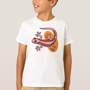 Camiseta Infantil Pink Gecko – Camisa Colorida de