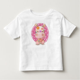 Camiseta Infantil Pink Hippo com patch