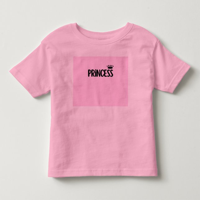 Camiseta Infantil Pink Princess com Coroa | Fofa  (Frente)