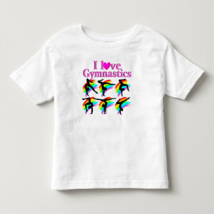 CAMISETA INFANTIL PINK RAINBOX EU AMO DESIGN DE GINÁSTICA