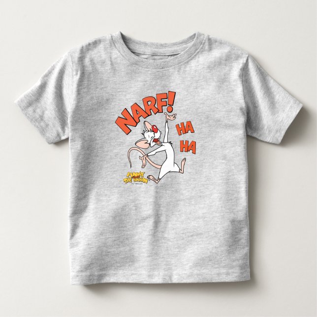 Camiseta Infantil Pinky e o Cérebro | Pinky "Narf!" (Frente)