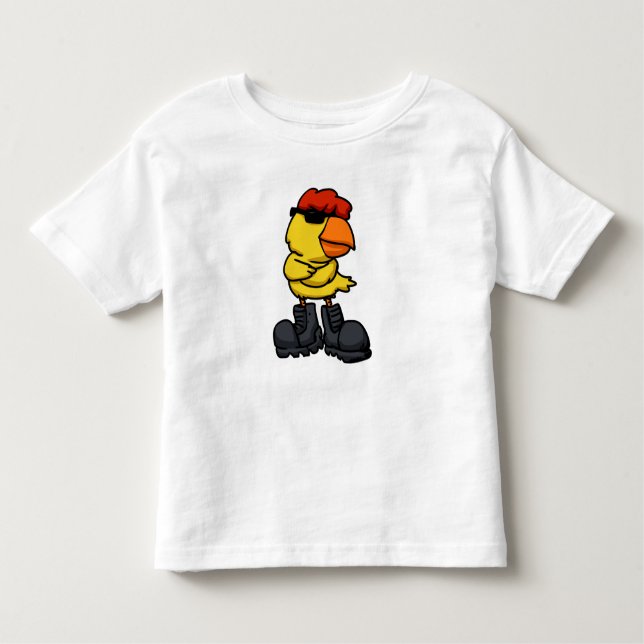 Camiseta Infantil Pintinho legal com óculos de sol | escolher cor de (Frente)