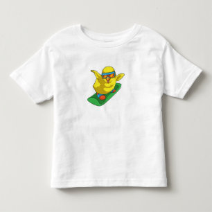 Camiseta Infantil Pintinho Snowboarder Snowboard
