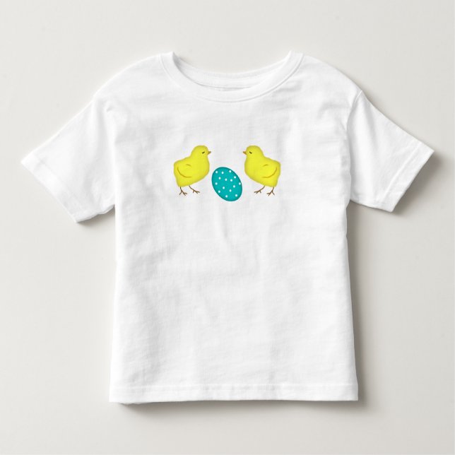 Camiseta Infantil Pintinhos E Ovos De Páscoa (Frente)