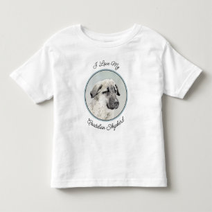 Camiseta Infantil Pintura Anatoliana Shepherd - Arte Original para C