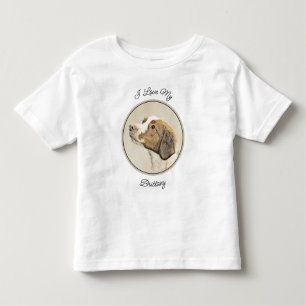 Camiseta Infantil Pintura Brittany - Arte Cachorra Original