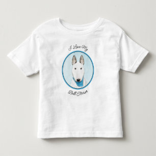 Camiseta Infantil Pintura Bull Terrier - Arte Cachorro Original Boni