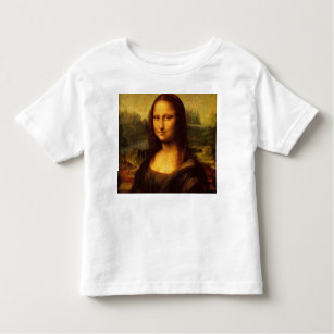 Camiseta Infantil Pintura das belas artes de Leonardo da Vinci Mona
