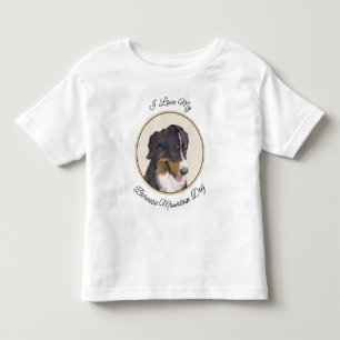 Camiseta Infantil Pintura de Cachorro de Montanha Bernese - Arte Ori