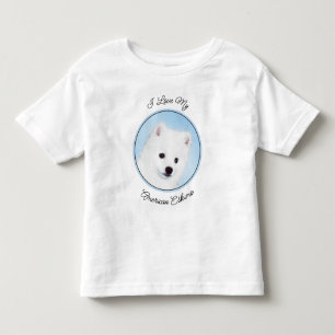 Camiseta Infantil Pintura de Cachorro Eskimo Americano - Arte Origin