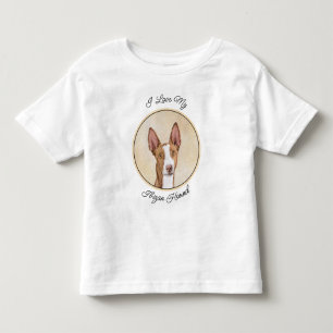 Camiseta Infantil Pintura de Cachorro Ibizan - Arte Cachorra Origina