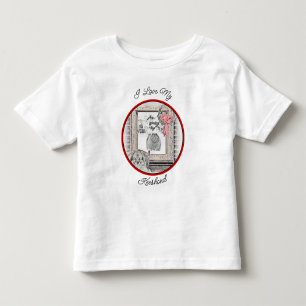 Camiseta Infantil Pintura de Cachorro na Janela de Inverno de Kehond