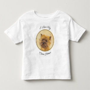 Camiseta Infantil Pintura de Cairn Terrier - Arte de Cachorro Origin