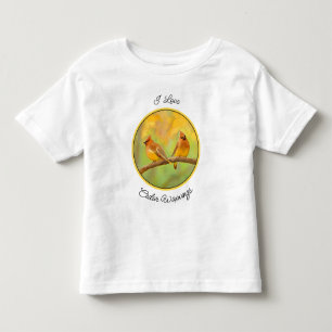 Camiseta Infantil Pintura De Cedar Waxwing - Arte De Cachorro Origin