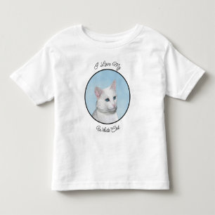 Camiseta Infantil Pintura de Gatos Brancos - Brincadeira de Gato Ori