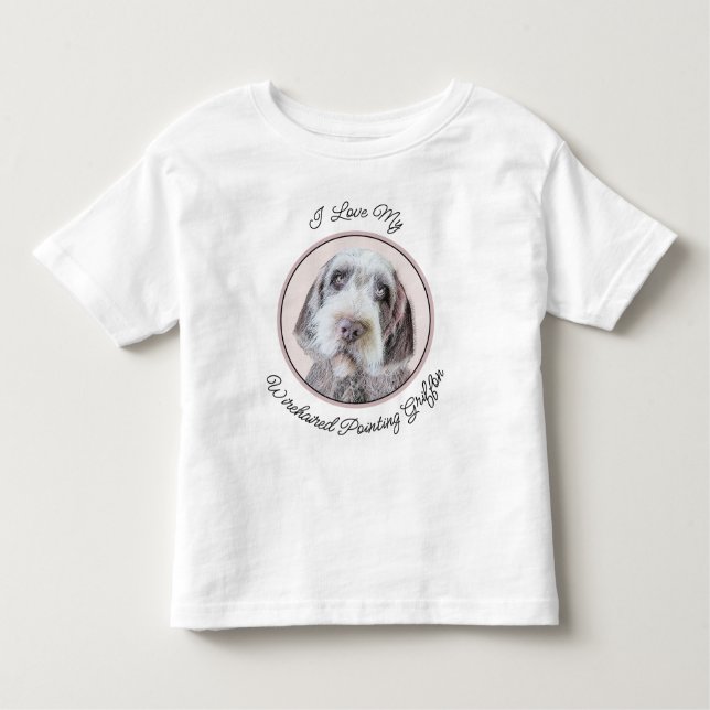 Camiseta Infantil Pintura de Griffon por Cabeireiros - Arte Canina (Frente)