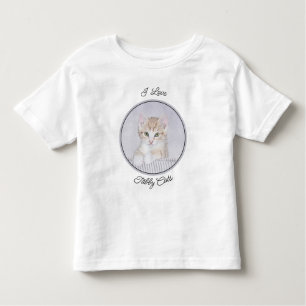 Camiseta Infantil Pintura de Kitten Orange Tabby - Arte Original par