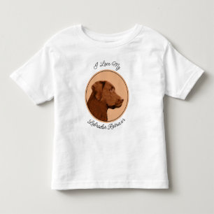 Camiseta Infantil Pintura de Labrador Retriever (Chocolate) - Arte C