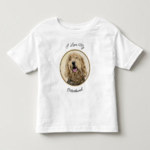 Camiseta Infantil Pintura de Otterhound - Arte de Cachorro Original