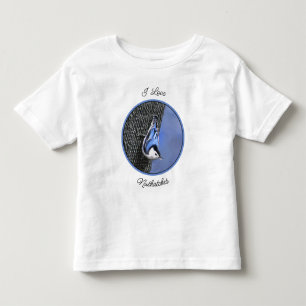 Camiseta Infantil Pintura De Pássaros De Casca Branca