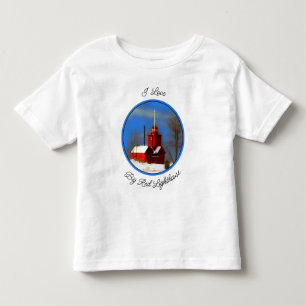 Camiseta Infantil Pintura do Farol Vermelho Grande - Arte Original