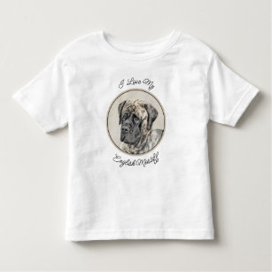Camiseta Infantil Pintura do Mastiff Inglês (Brindle) - Arte Canina