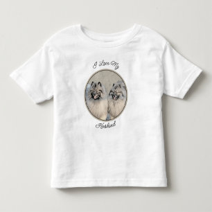 Camiseta Infantil Pintura dos Irmãos Keeshond - Arte Original de Cac