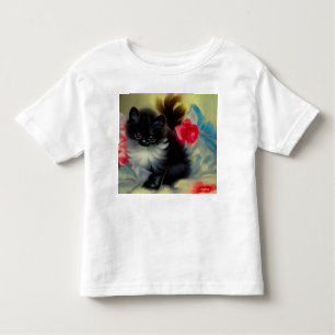 Camiseta Infantil Pintura em branco e preto