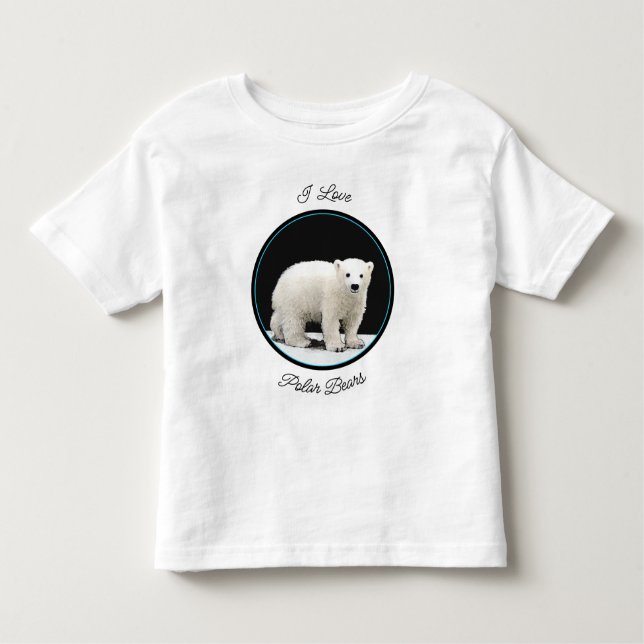 Camiseta Infantil Pintura em Cubo Polar - Arte original sobre a vida (Frente)
