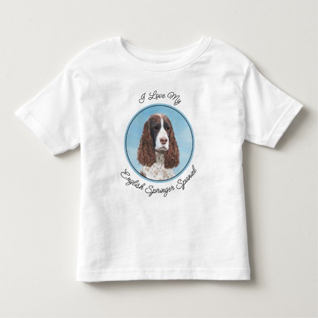 Camiseta Infantil Pintura em espanhol em inglês (Frente)
