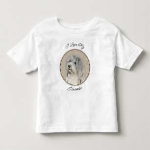 Camiseta Infantil Pintura em Havanês (Dourada Sable) - Arte original