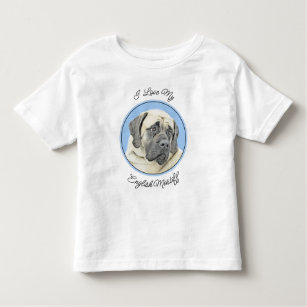 Camiseta Infantil Pintura em Inglês Mastiff (Fawn) - Arte Original p