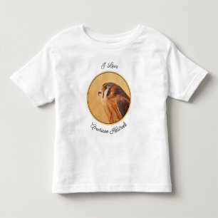 Camiseta Infantil Pintura em Kestrel Americano - Arte original sobre