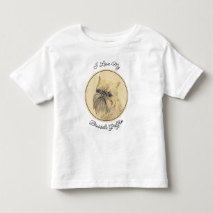 Camiseta Infantil Pintura em Massa de Bruxelas Griffon - Arte Origin