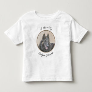 Camiseta Infantil Pintura em Tervuren Belga - Arte Cachorra Original