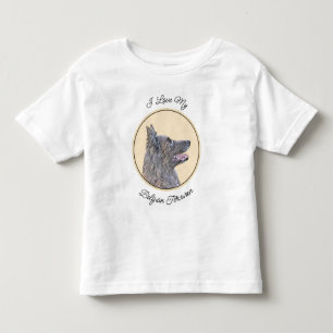 Camiseta Infantil Pintura em Tervuren Belga - Arte Cachorra Original