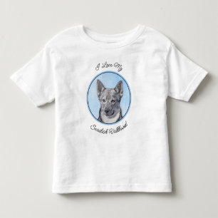 Camiseta Infantil Pintura em Vallhund, na Suécia - Arte Cachorro Ori