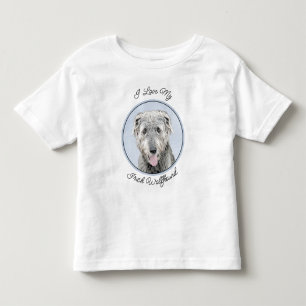 Camiseta Infantil Pintura em Wolfhound Irlandês - Arte em Cachorro O
