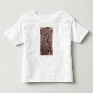 Camiseta Infantil Pintura indiana de Madonna, 1675 do couro cru do