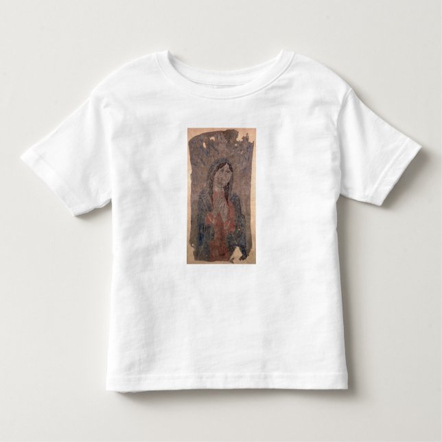 Camiseta Infantil Pintura indiana de Madonna, 1675 do couro cru do (Frente)