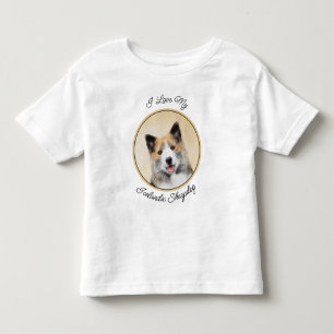 Camiseta Infantil Pintura Islandesa Do Cão - Arte Original Do Cão