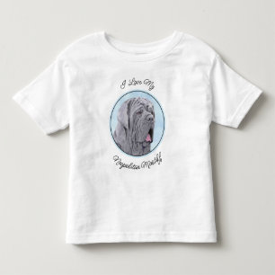 Camiseta Infantil Pintura Mastiff Neopolita - Arte Canina Original