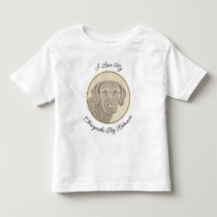 Camiseta Infantil Pintura Original para Cão na Baía de Chesapeake Re